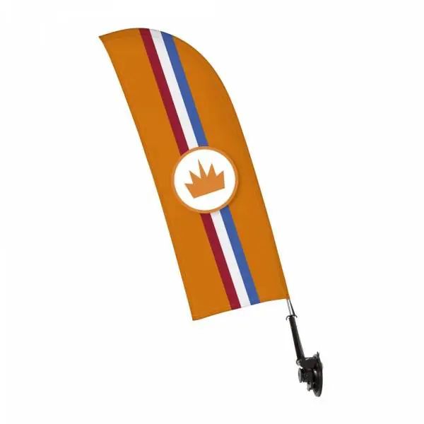 Raamvlag oranje kroon 90x90x(h)1040mm Superprijs