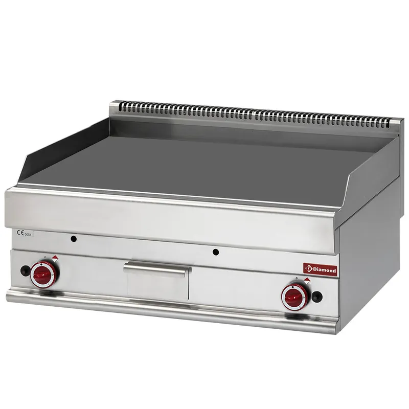 Goedkoop Bakplaat op gas EXTRA-BREED met vlakke plaat - 1000x650x(h)280/380mm