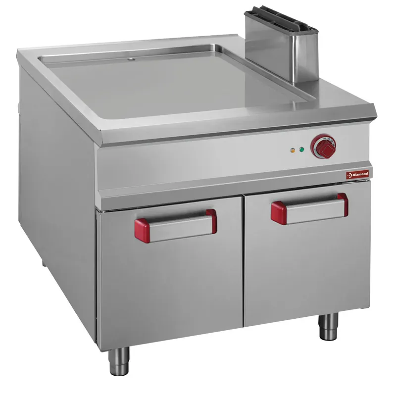 Populair Pass-Through bakplaat elektrisch met onderkast - Glad - 900x1100x(h)850mm