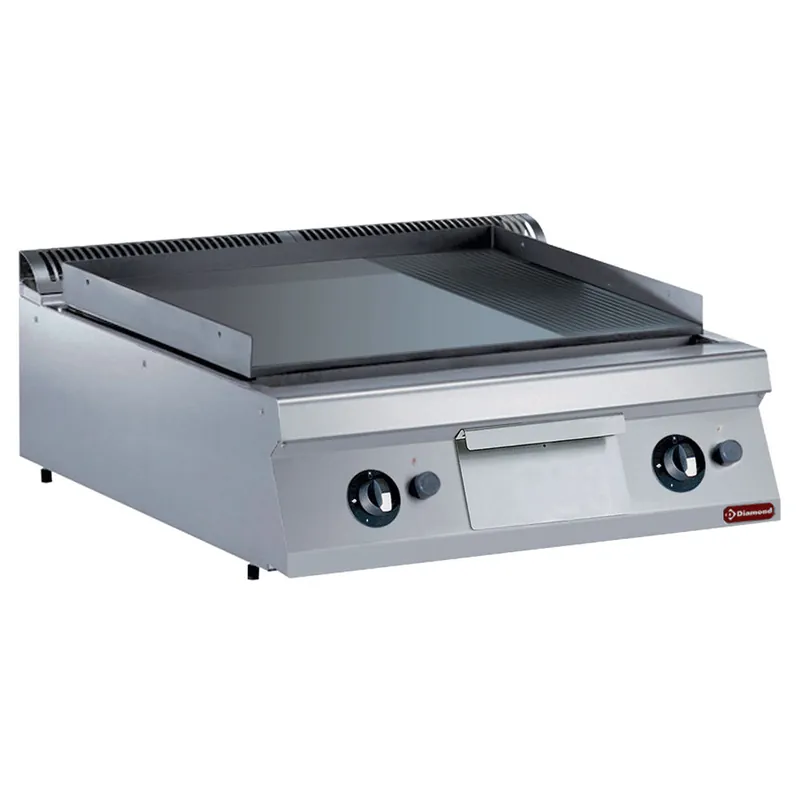 Voordeelprijs Bakplaat gas glad/geribd - 800x900x250/320mm