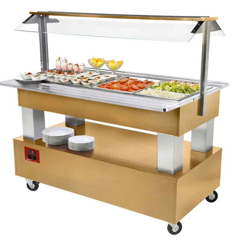 Saladebar 4x 1/1GN - Licht eikenhout Beste Prijs