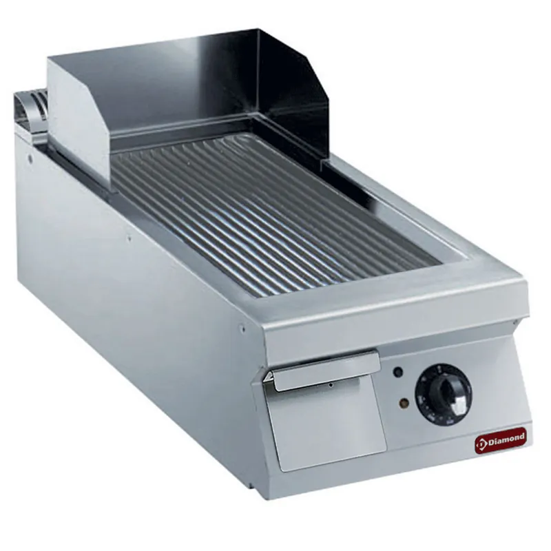 Populair Elektrische bakplaat - 1/1 geribd - 400x900x(h)320mm