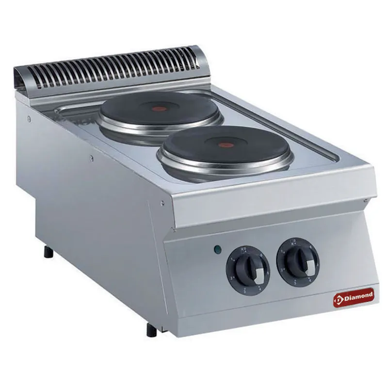 Kookplaat elektrisch 400V - 2 ronde platen - 400x730x(h)320mm Bestel Nu