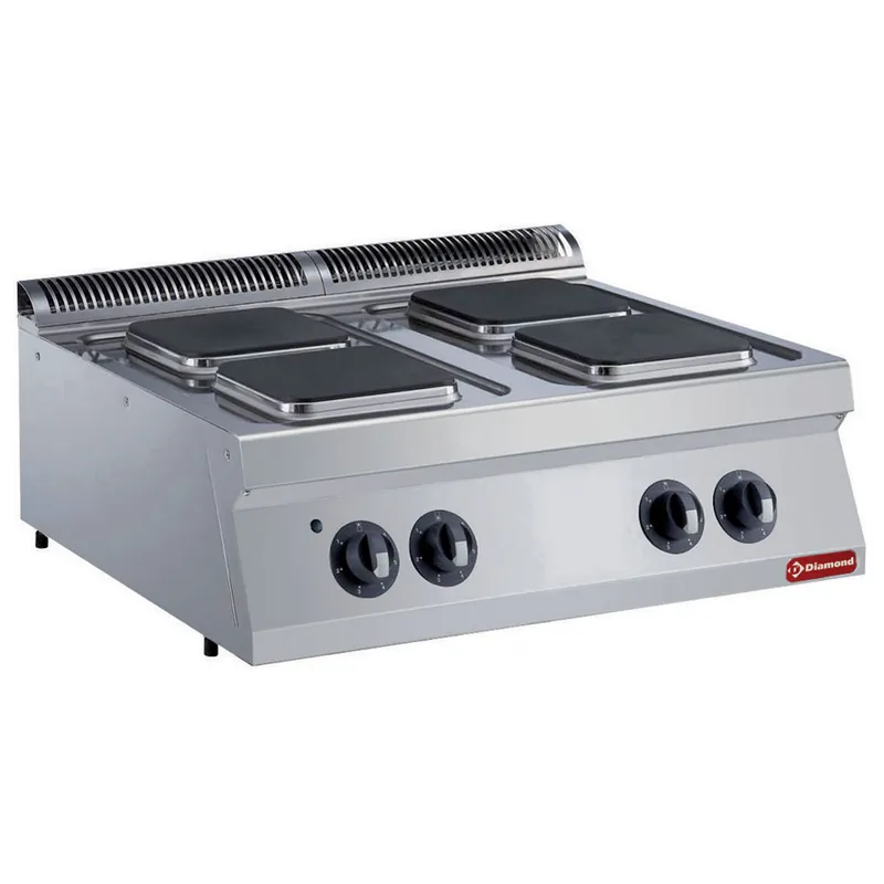 Lage Prijs Kookplaat elektrisch - 4 vierkante platen - 800x730x(h)320mm