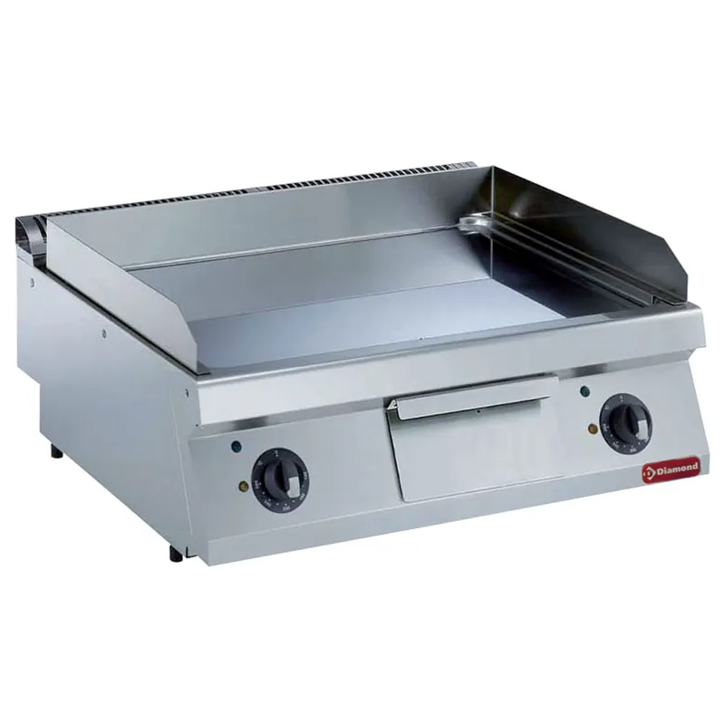 Bakplaat elektrisch glad - Verchroomd - 800x700(730)x(h)250/320mm Veilige Betaling