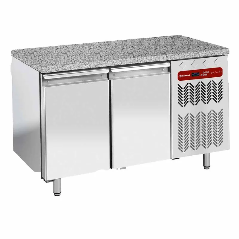 Bestseller Vrieswerkbank geventileerd 2 deurs - Werkblad graniet - 1505x800x(h)880/900mm