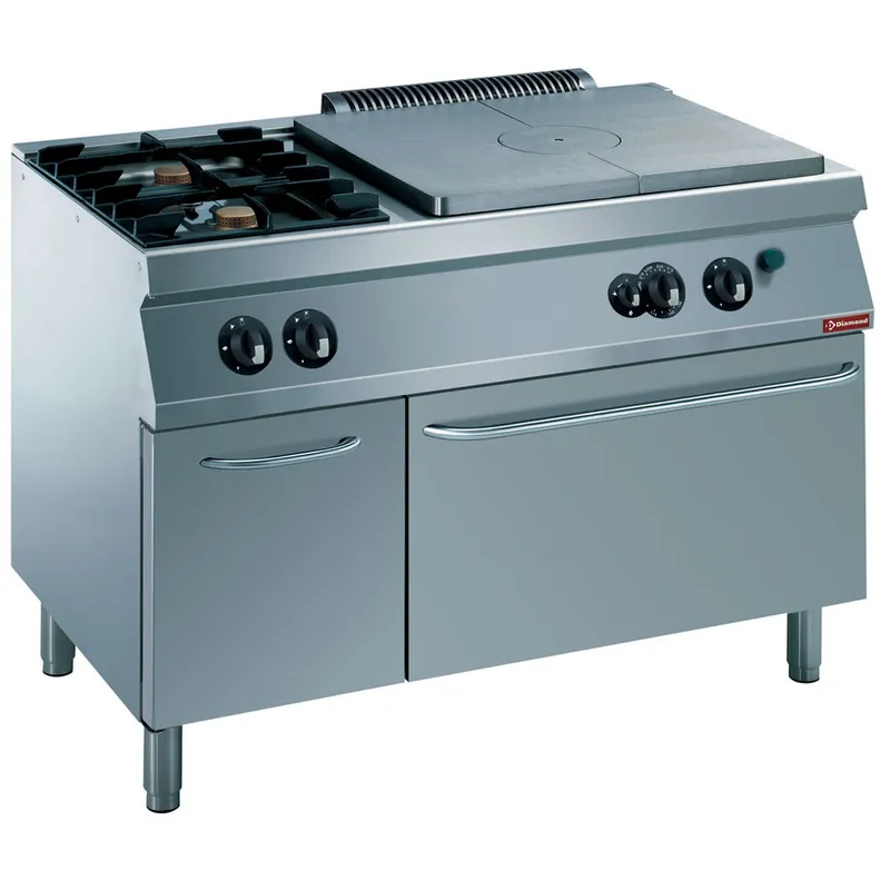 Bestseller Doorkookplaat + 2 branders - Gasoven 2/1GN - Neutrale kast