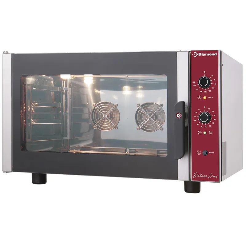 Elektrische convectieoven 4x 600x400mm - Manuele bevochtiger - 400V Dagaanbieding