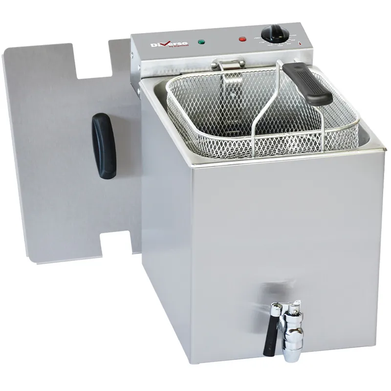 Express Levering Elektrische friteuse tafelmodel 8 liter + aftapkraan - 265x445x(h)350mm