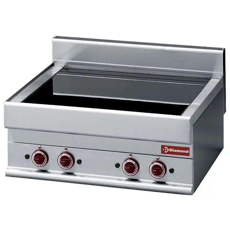 Elektrische vitrokeramische plaat met 4 kookzones -Top- - 700x650x(h)280/380mm Koopje