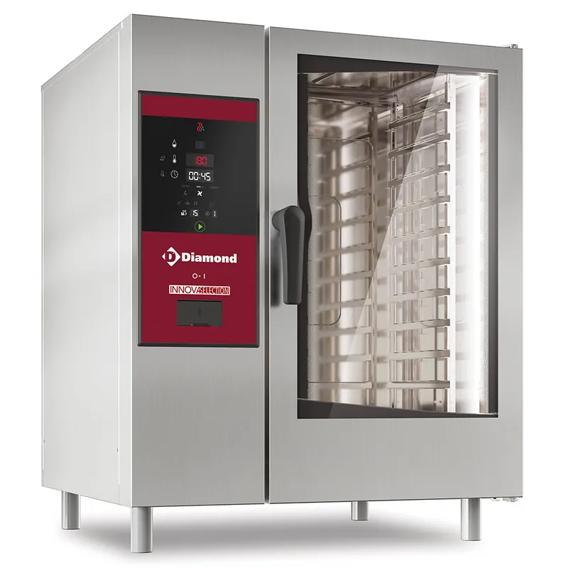 Convectieoven 10x 1/1GN - Cleaning+stoom - 400V Exclusieve Aanbieding