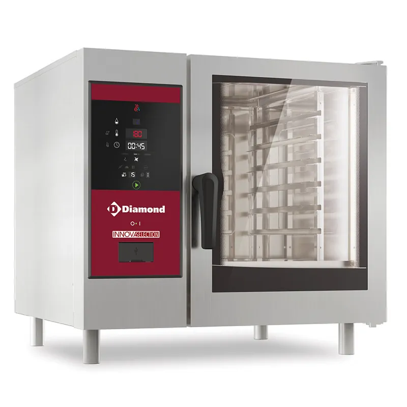Convectieoven 6x 1/1GN - Cleaning+stoom - 400V Uitverkoop