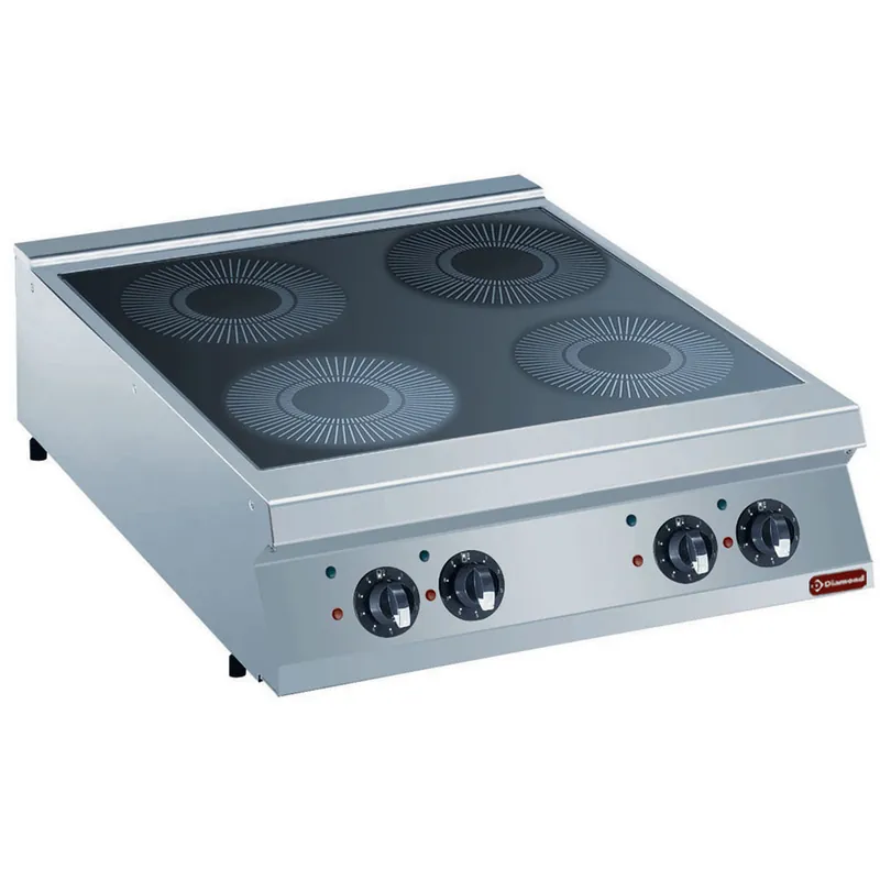 Populair Inductie kookplaat met 4 kookzones - 4x5kW/400V
