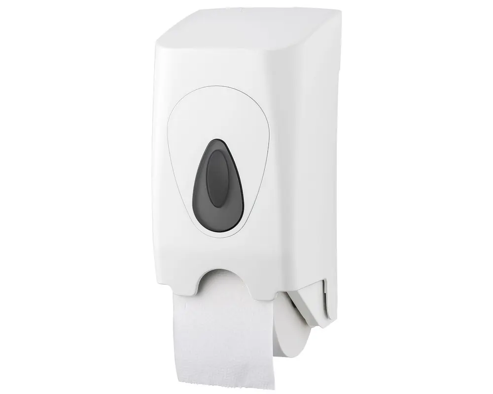 Voordeelprijs Toiletrolhouder 2 rols wit - Geschikt voor doprollen
