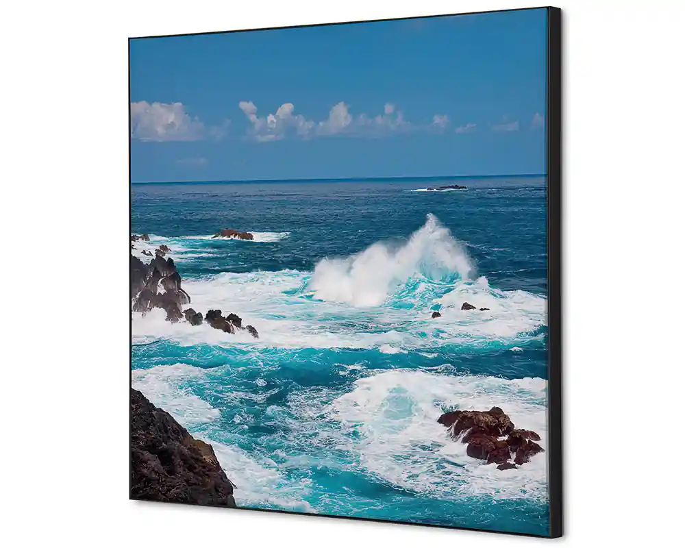 Koopje Wanddecoratie zee en golven - 400x400mm