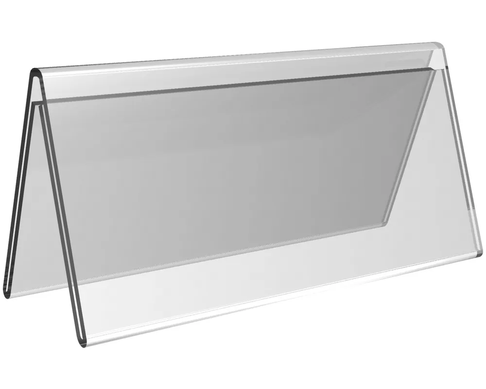 Kaarthouder V-standaard - Acryl - 100x210mm Koopje