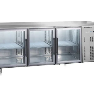 Marecos Softline koelwerkbank - 3 glasdeuren - 2000x600x(h)850mm Veilige Betaling