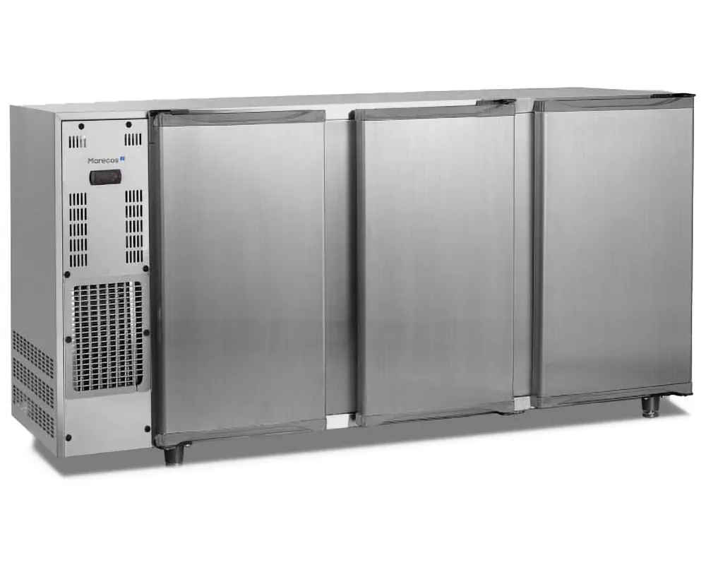 Speciale Aanbieding Flessenkoeling 3-deurs Marecos - RVS - 2065x565x(h)890mm