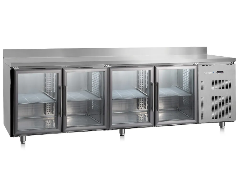 Marecos Softline koelwerkbank - 4 glasdeuren - 2500x700x(h)850mm Lage Kosten