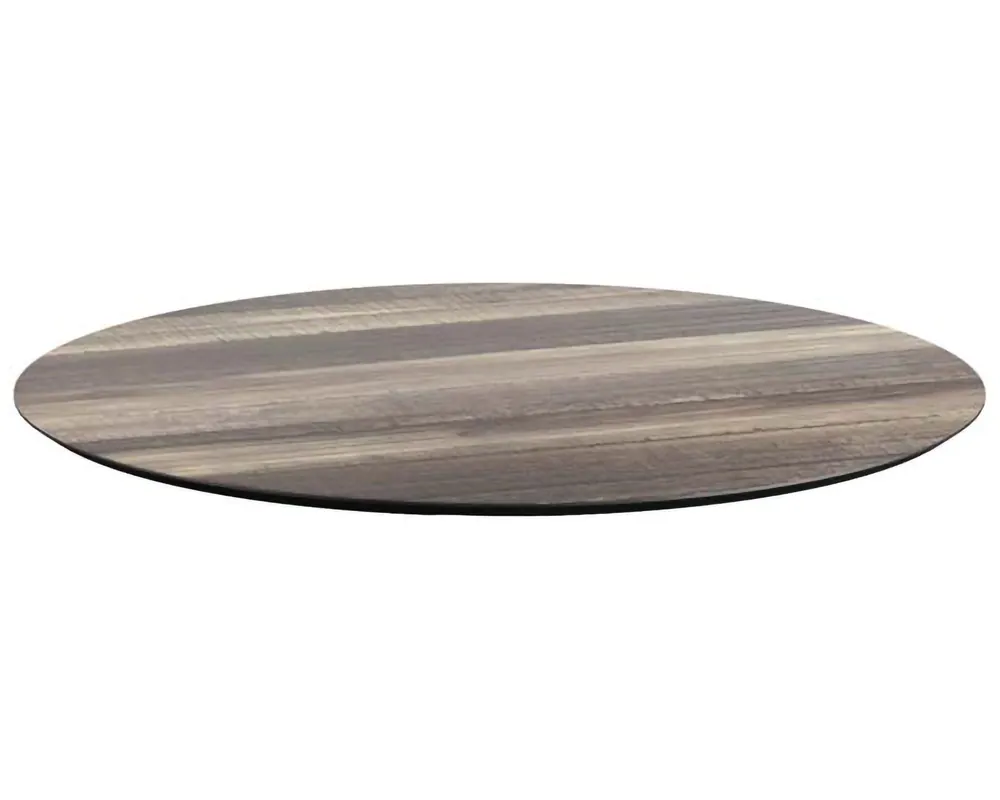 Tafelblad HPL Tropical Wood Ø70cm Uitverkoop