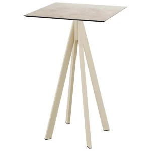 Infinity statafel zand frame + Moonstone HPL tafelblad 70x70cm Favoriet