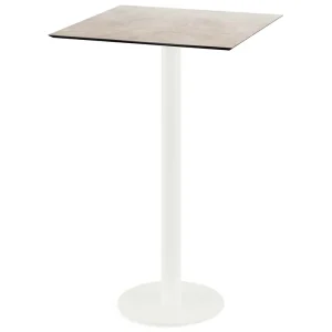 Urban statafel wit frame + Moonstone HPL tafelblad 70x70cm Nieuw