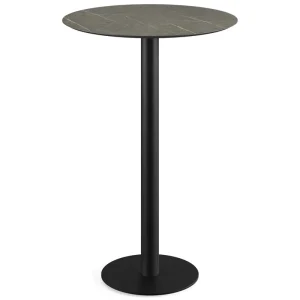 Gratis Retour Urban statafel zwart frame + Midnight Marble HPL tafelblad Ø70cm