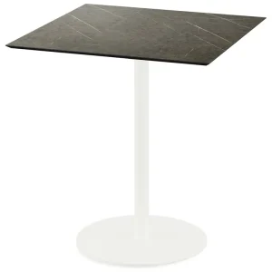 Laatste Versie Urban terrastafel wit frame + Midnight Marble HPL tafelblad 70x70cm
