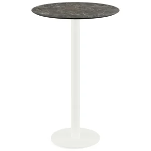 Shop Nu Urban statafel wit frame + Galaxy Marble HPL tafelblad Ø70cm