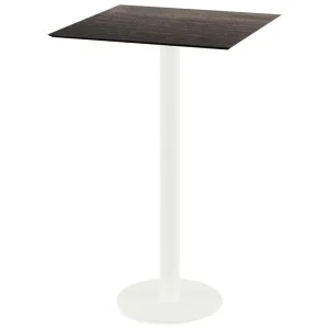 Urban statafel wit frame + Riverwashed Wood HPL tafelblad 70x70cm Must-Have