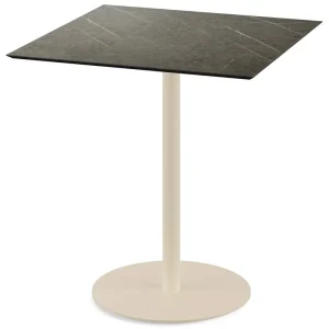 Urban terrastafel zand frame + Midnight Marble HPL tafelblad 70x70cm Bestseller