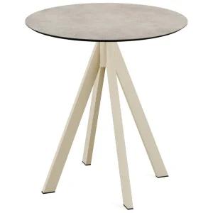 Infinity terrastafel zand frame + Moonstone HPL tafelblad tafelblad Ø70cm Tijdelijk Beschikbaar