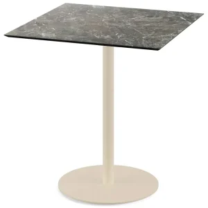 Urban terrastafel zand frame + Galaxy Marble HPL tafelblad 70x70cm Korting