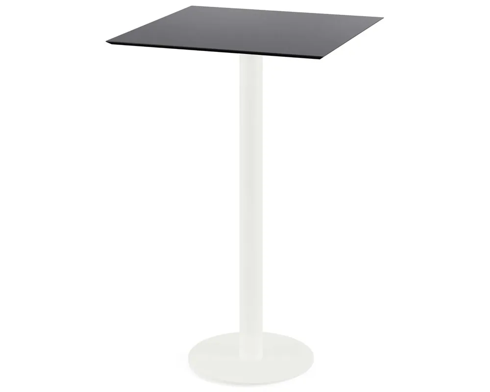Favoriet Urban statafel wit frame + Zwart HPL tafelblad 70x70cm