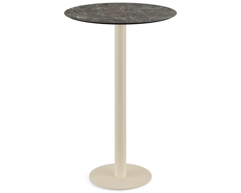 Direct Beschikbaar Urban statafel zand frame + Galaxy Marble HPL tafelblad Ø70cm