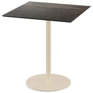 Urban terrastafel zand frame + Riverwashed Wood HPL tafelblad 70x70cm Koop Vandaag