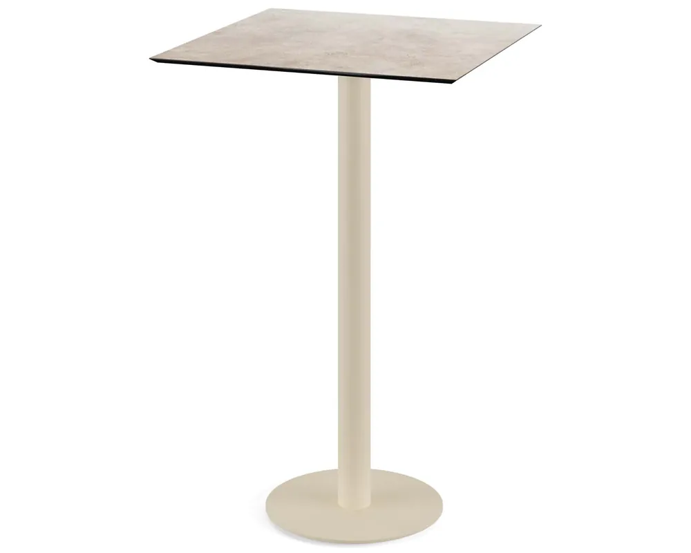 Urban statafel zand frame + Moonstone HPL tafelblad 70x70cm Express Levering