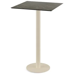 Superprijs Urban statafel zand frame + Midnight Marble HPL tafelblad 70x70cm