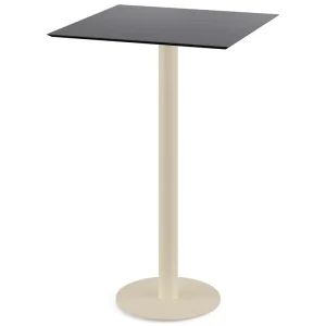 Nieuw Urban statafel zand frame + Zwart HPL tafelblad 70x70cm