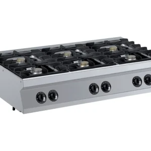 Tijdelijk Beschikbaar Gasfornuis tafelmodel met 6 branders - 6x 5,5kW - 1200x730x(h)320mm