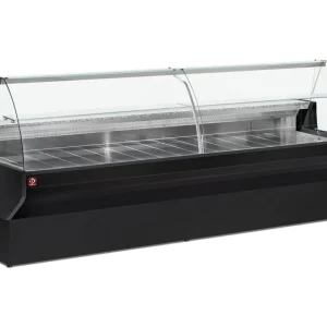 Weekendaanbieding Koeltoonbank geforceerd met gebogen ruit - Met reserve - 2500x910x(h)1280mm