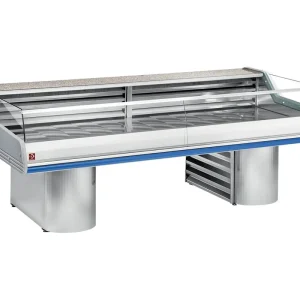 Direct Beschikbaar Gekoelde toonbank self-service - Blauwe bies - 2500x1195x(h)1000mm