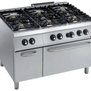 Gasfornuis 6 branders - Gasoven 2/1GN - 1200x900x(h)920mm Must-Have