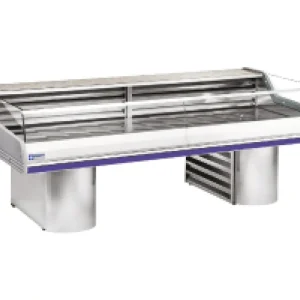 Gekoelde toonbank self-service - Blauwe bies - 3500x1195x(h)1000mm Finale Uitverkoop