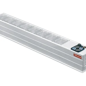 Tijdelijk Beschikbaar Gekoelde struktuur 8x GN 1/6 h150 mm - 1720x260x(h)220mm