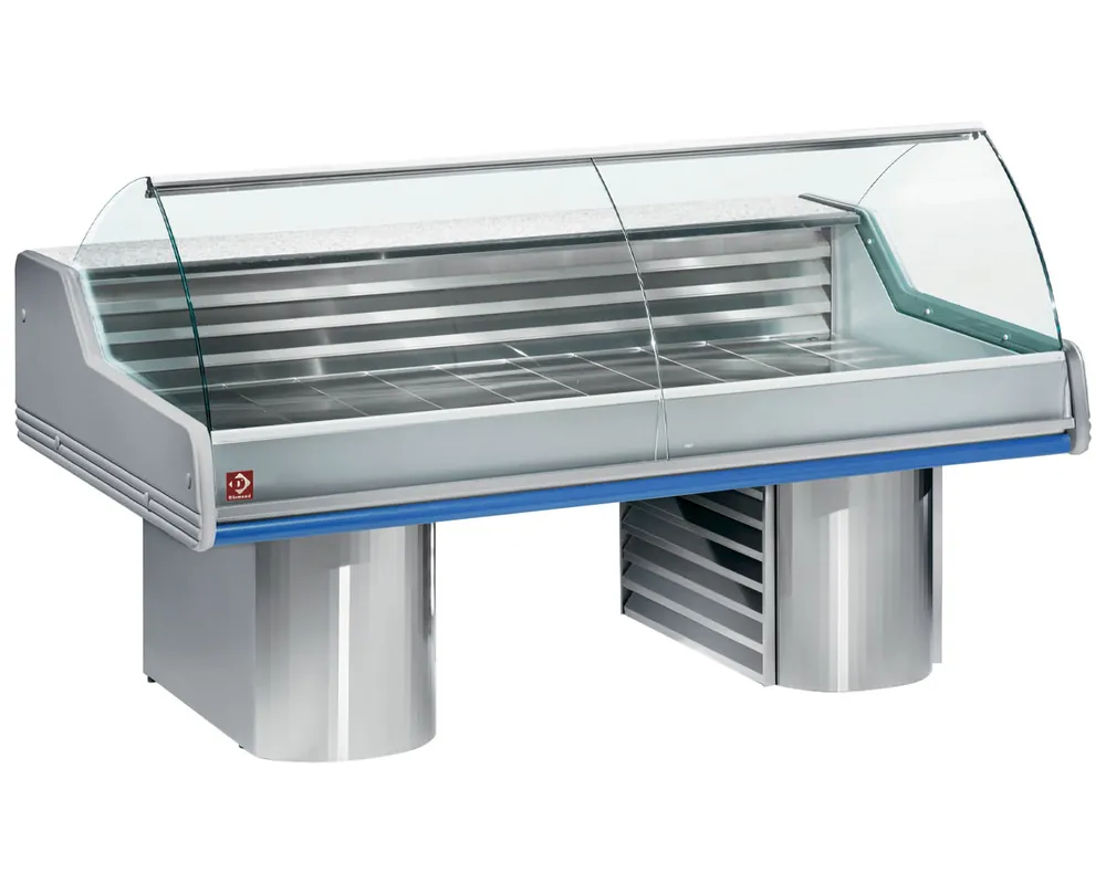 Koeltoonbank met gebogen ruit - 2500x1195x(h)1175mm Hoge Kwaliteit
