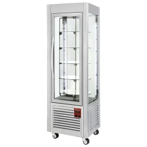 Gebaksvitrine RVS 5 draaiende plateaus 360L Veilige Betaling
