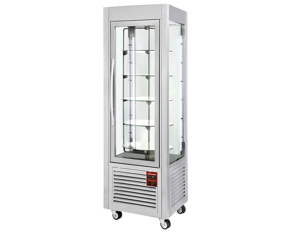 Gebaksvitrine RVS 5 draaiende plateaus 360L Veilige Betaling
