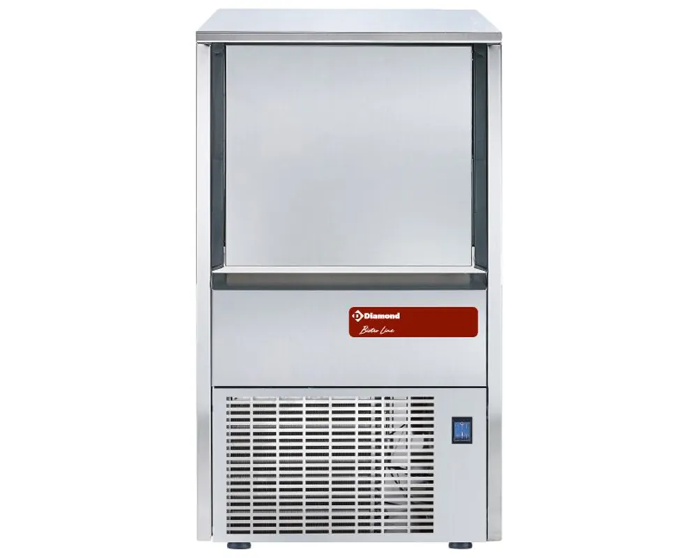 Nu Kopen IJsblokjesmachine 31kg/24 uur - Opslag 12kg - Holle ijsblokjes