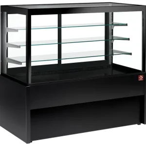 Weekendaanbieding Verwarmde vitrine zwart 4 niveaus - 1000x780x(h)1380mm